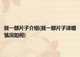找一部片子介紹(找一部片子詳細(xì)情況如何)