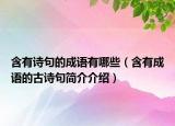 含有詩(shī)句的成語(yǔ)有哪些（含有成語(yǔ)的古詩(shī)句簡(jiǎn)介介紹）