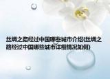 絲綢之路經(jīng)過(guò)中國(guó)哪些城市介紹(絲綢之路經(jīng)過(guò)中國(guó)哪些城市詳細(xì)情況如何)