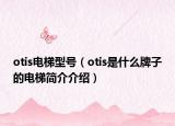 otis電梯型號(hào)（otis是什么牌子的電梯簡介介紹）