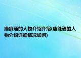 唐能通的人物介紹介紹(唐能通的人物介紹詳細情況如何)