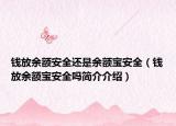 錢放余額安全還是余額寶安全（錢放余額寶安全嗎簡介介紹）