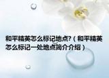 和平精英怎么標(biāo)記地點?（和平精英怎么標(biāo)記一處地點簡介介紹）