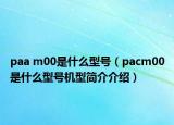 paa m00是什么型號（pacm00是什么型號機型簡介介紹）
