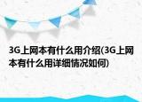 3G上網(wǎng)本有什么用介紹(3G上網(wǎng)本有什么用詳細(xì)情況如何)
