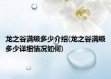 龍之谷滿級多少介紹(龍之谷滿級多少詳細情況如何)