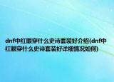 dnf中紅眼穿什么史詩套裝好介紹(dnf中紅眼穿什么史詩套裝好詳細(xì)情況如何)