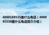 4000169555是什么電話（400095558是什么電話簡(jiǎn)介介紹）