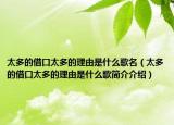 太多的借口太多的理由是什么歌名（太多的借口太多的理由是什么歌簡(jiǎn)介介紹）