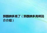 郭麒麟多高了（郭麒麟多高啊簡介介紹）