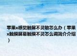 蘋(píng)果x感覺(jué)觸屏不靈敏怎么辦（蘋(píng)果x觸摸屏幕觸摸不靈怎么調(diào)簡(jiǎn)介介紹）
