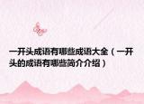 一開頭成語有哪些成語大全（一開頭的成語有哪些簡介介紹）