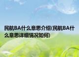 民航BA什么意思介紹(民航BA什么意思詳細情況如何)