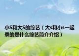 小S和大S的綜藝（大s和小s一起錄的是什么綜藝簡(jiǎn)介介紹）