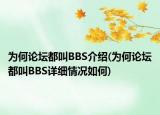 為何論壇都叫BBS介紹(為何論壇都叫BBS詳細(xì)情況如何)