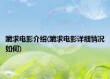 跪求電影介紹(跪求電影詳細情況如何)