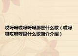 哎呀呀哎呀呀呀那是什么歌（哎呀呀哎呀呀是什么歌簡介介紹）