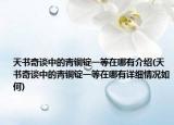 天書奇談中的青銅錠一等在哪有介紹(天書奇談中的青銅錠一等在哪有詳細(xì)情況如何)