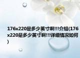 176x220是多少英寸啊!!!介紹(176x220是多少英寸啊!!!詳細情況如何)