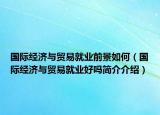國際經(jīng)濟(jì)與貿(mào)易就業(yè)前景如何（國際經(jīng)濟(jì)與貿(mào)易就業(yè)好嗎簡介介紹）
