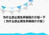 為什么禁止男生養(yǎng)貓簡介介紹一下（為什么禁止男生養(yǎng)貓簡介介紹）