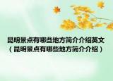 昆明景點(diǎn)有哪些地方簡(jiǎn)介介紹英文（昆明景點(diǎn)有哪些地方簡(jiǎn)介介紹）