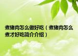 煮豬肉怎么做好吃（煮豬肉怎么煮才好吃簡介介紹）
