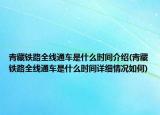 青藏鐵路全線通車是什么時間介紹(青藏鐵路全線通車是什么時間詳細情況如何)