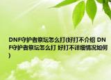 DNF守護(hù)者祭壇怎么打(好打不介紹 DNF守護(hù)者祭壇怎么打 好打不詳細(xì)情況如何)