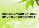 太陽紅紅的又什么又什么?（太陽紅紅的又什么又什么填空簡介介紹）