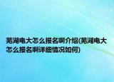 蕪湖電大怎么報(bào)名啊介紹(蕪湖電大怎么報(bào)名啊詳細(xì)情況如何)