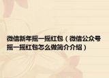 微信新年搖一搖紅包（微信公眾號(hào)搖一搖紅包怎么做簡(jiǎn)介介紹）