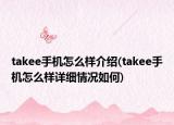 takee手機怎么樣介紹(takee手機怎么樣詳細情況如何)