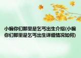 小編你們那里是乞丐出生介紹(小編你們那里是乞丐出生詳細(xì)情況如何)