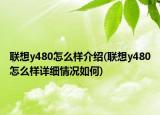 聯(lián)想y480怎么樣介紹(聯(lián)想y480怎么樣詳細情況如何)