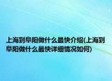 上海到阜陽做什么最快介紹(上海到阜陽做什么最快詳細(xì)情況如何)