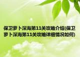 保衛(wèi)蘿卜深海第11關(guān)攻略介紹(保衛(wèi)蘿卜深海第11關(guān)攻略詳細情況如何)