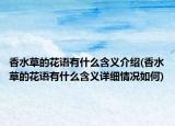 香水草的花語(yǔ)有什么含義介紹(香水草的花語(yǔ)有什么含義詳細(xì)情況如何)