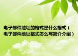 電子郵件地址的格式是什么格式（電子郵件地址格式怎么寫(xiě)簡(jiǎn)介介紹）