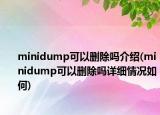 minidump可以刪除嗎介紹(minidump可以刪除嗎詳細(xì)情況如何)