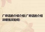 廣府話的介紹介紹(廣府話的介紹詳細(xì)情況如何)