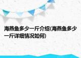 海燕魚多少一斤介紹(海燕魚多少一斤詳細情況如何)