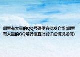 哪里有大量的QQ號(hào)碼便宜批發(fā)介紹(哪里有大量的QQ號(hào)碼便宜批發(fā)詳細(xì)情況如何)