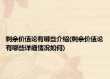 剩余價(jià)值論有哪些介紹(剩余價(jià)值論有哪些詳細(xì)情況如何)