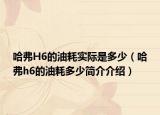 哈弗H6的油耗實(shí)際是多少（哈弗h6的油耗多少簡介介紹）