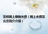 怎樣網(wǎng)上繳納水費(fèi)（網(wǎng)上水費(fèi)怎么交簡(jiǎn)介介紹）