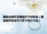 國旗臺旗桿及國旗尺寸對照表（國旗旗桿標(biāo)準(zhǔn)尺寸多少簡介介紹）