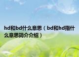 hd和bd什么意思（bd和hd指什么意思簡介介紹）