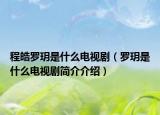 程皓羅玥是什么電視?。_玥是什么電視劇簡介介紹）