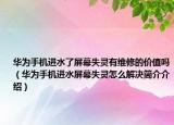 華為手機進水了屏幕失靈有維修的價值嗎（華為手機進水屏幕失靈怎么解決簡介介紹）